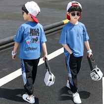 Boys  suit Summer short-sleeved 4-year-old children 5 boys 6 middle and older children 7 thin models 8 summer clothes 9 mosquito-proof pants 10 two-piece set