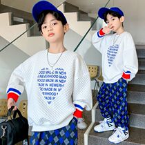 Boys sweatshirt with long sleeve loving blouse 6 years old Child 7 Boy 8 CUHK Scout 9 Ocean Gas 10 handsome 12 Fried Street Spring Clothing