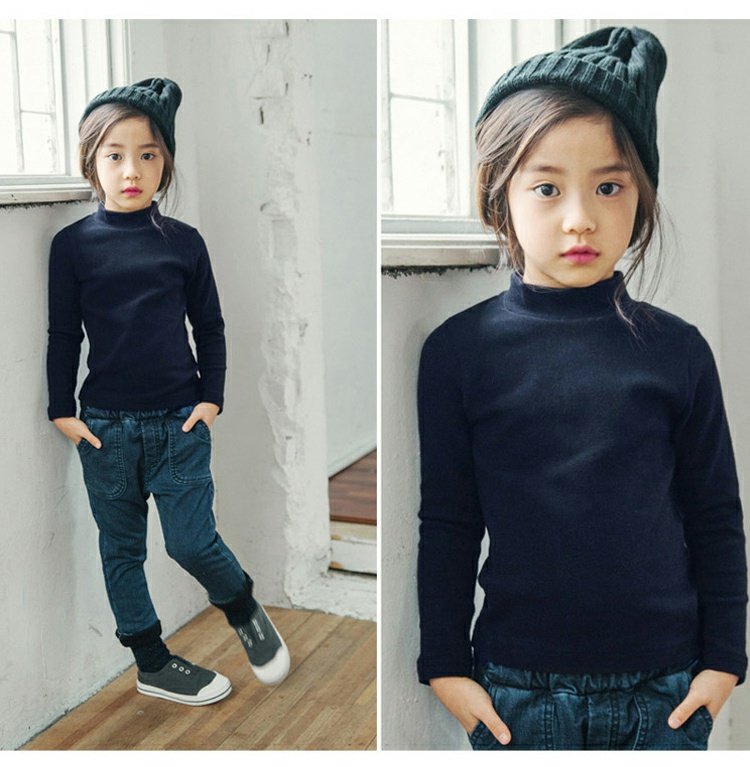Những cô nàng nửa cổ cao cộng với áo nhung đáy mùa đông cho trẻ em áo khoác cotton mùa thu và mùa đông cho bé mặc bầu không khí ấm áp quần áo trẻ em giá rẻ
