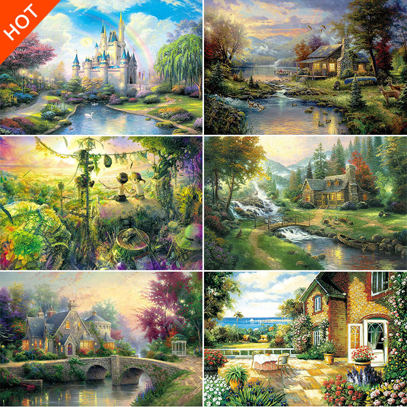 Jigsaw Puzzle 1000 Pieces Adult Wooden Cartoon Anime Children Educational Toy Scenery Large Difficulty Cure Decompression - Taobao