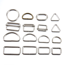 Factory direct pull core buckle D Ring semi-circle day word mouth buckle three-gear buckle second buckle metal adjustment buckle