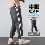 Летние мужские демисезонные штаны, свободный крой, осенние