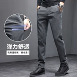 Осенние шерстяные штаны, мужские демисезонные повседневные брюки, рабочий зимний классический костюм