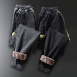 Зимние демисезонные джинсы, штаны для отдыха, увеличенная толщина