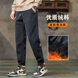 Осенние демисезонные вельветовые спортивные штаны, мужские зимние джинсы с начесом