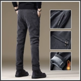 Зимние штаны, мужской демисезонный костюм, утепленные джинсы с начесом