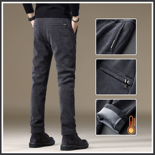 Зимние штаны, мужской демисезонный костюм, утепленные джинсы с начесом