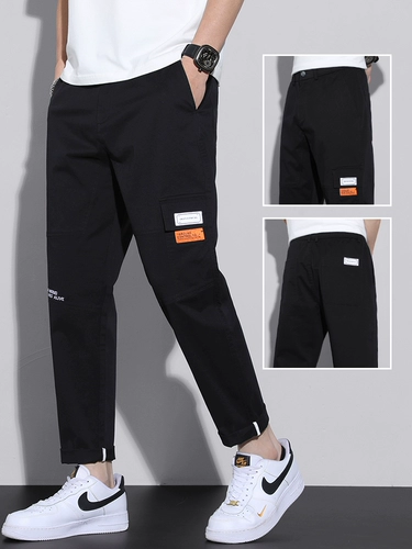 Летние тонкие мужские штаны, свободный прямой крой