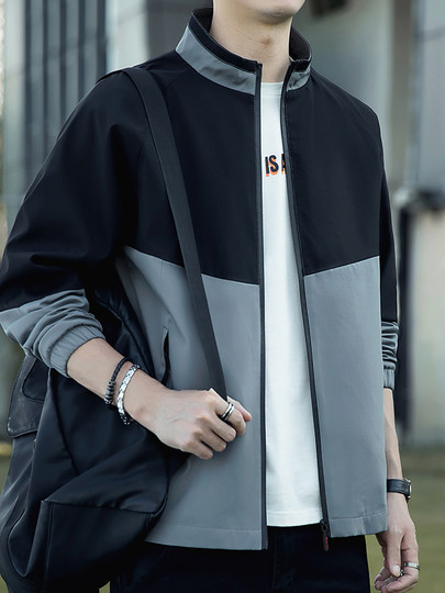 春秋款外套男士冲锋衣秋装风衣夹克秋天痞帅运动潮牌高级秋季男装