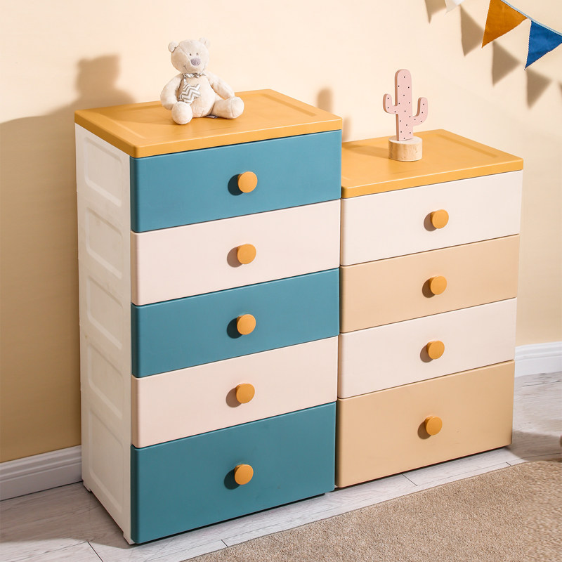 Chest of Drawers Thickened Children's Clothes Storage Cabinet Drawer Type Plastic Locker Baby Wardrobe Home Locker