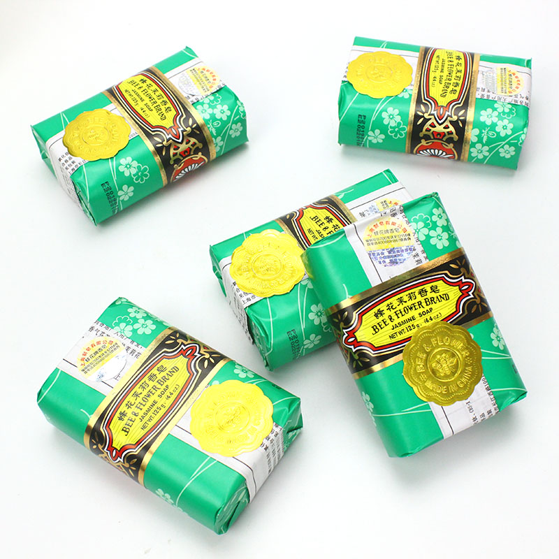 Shanghai Bee Flower Jasmine Soap 125g * 5 Bath Wash Face Wash Shower Soap