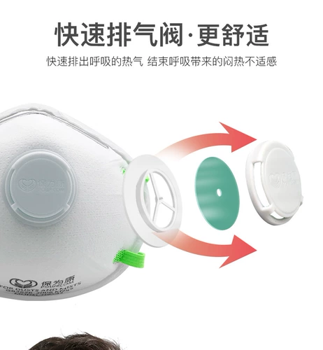 Baowei Kang 9597 Cup защитная защита от наводнения промышленная пыль Пециплин Дыхание Действительное объем защита от углерода лицом