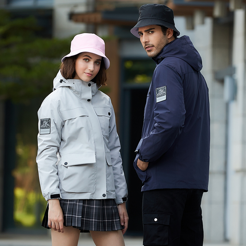 Outdoor sub-striker men and women three in one or two pieces of autumn and winter plus thickness and waterproof mountain climbing clothes