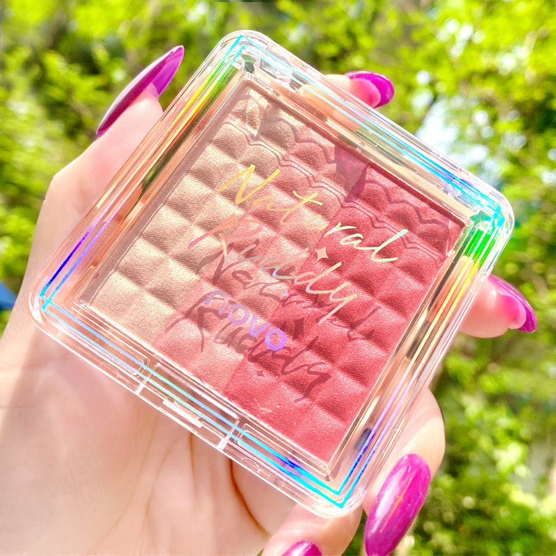 Li Jiaqi recommends blush highlighter one-piece orange pink nude makeup natural long-lasting makeup gradient sunburn women