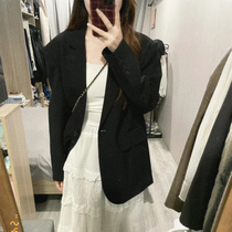 Black suit jacket female spring autumn 2024 new spring Korean teas small sub-high-level Fried Street Casual Little West Suit