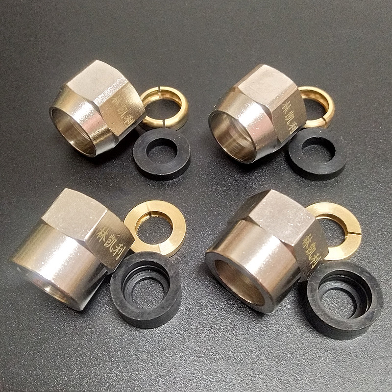 Linkelley Gas Copper Screw Cap 304 Stainless Steel Bellows Special Screw Connector Gas Nuts 4 points 3 points