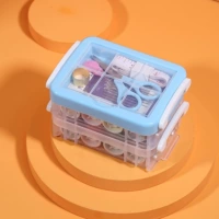 Синий [30 штук] Три -линейная линейная коробка игла