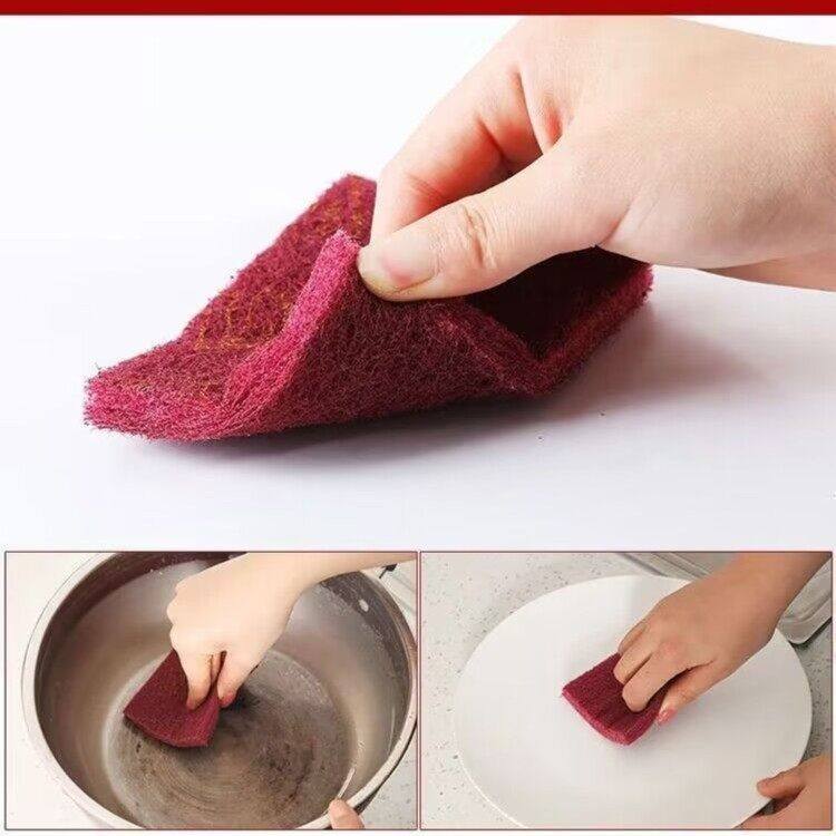 Thickened Emery Scouring Pad Magic Eraser Powerful Stain Remover Rust Remover Pot Scrubber Kitchen Oil-Absorbing Paper Nylon Cloth