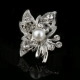 Hàn Quốc mini nút nhỏ trâm dễ thương ba cánh hoa cổ áo kim trâm rhinestone quần áo pin phụ kiện khóa - Trâm cài ghim cài áo vest nữ