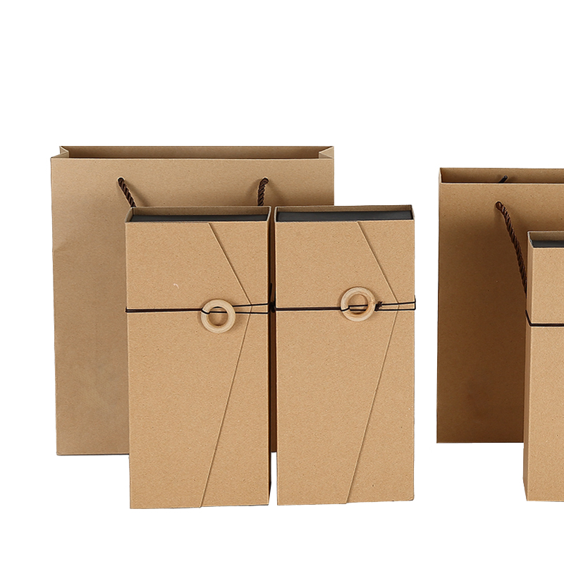 Kraft Tea Leaf Tea Green Tea Green Tea Packaging Box Empty Box Gift Box Paper Minimalist Universal Upscale Bags handbags Customized