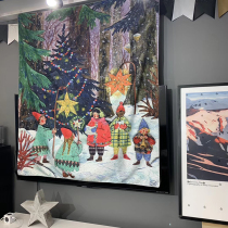 Spanish foreign trade hanging fabric background cloth Christmas decoration Nordic style room Bedroom living room bedside layout