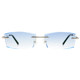 Myopia glasses for men, flat rimless glasses frames, diamond-cut color-changing glasses with finished myopia glasses
