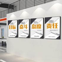 Office Decoration Painting Crystal Porcelain Enterprise Culture Wall Hung Painting Conference Room Background Wall Mural Company Inspiring Signs