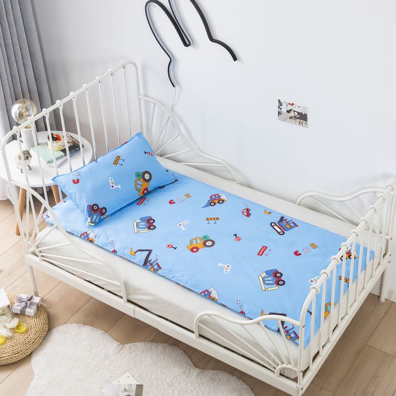 Pure cotton Kindergarten mattress Children's baby cartoon crib 60x135cm full cotton detachable washout padded by mattress cover