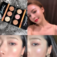 Han Han phấn sáng cao cơ táo rách rãnh sáng bóng cao cấp màu tím phân cực màu rượu sâm banh ba chiều làm sáng tông màu da phấn bắt sáng mac