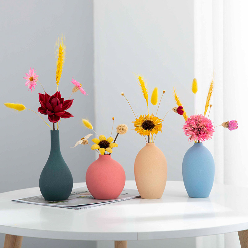 Jingdezhen handicraft ceramic vase living room basalt TV cabinet decoration for lightweight luxury decoration