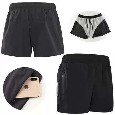 Sports pants men and women Summer thin running fitness quick-dry marathon training track and field three-point pants net badminton shorts