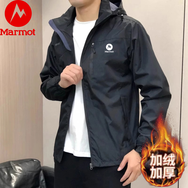 Marmot Men's Autumn and Winter Fleece-Lined and Cotton-Padded Warm and Cold-Proof Sports Jacket Men's Casual Jacket Marmot Men's Autumn and Winter Fleece-Lined and Cotton-Padded Warm and Cold-Proof Sports Jacket Men's Casual Jacket