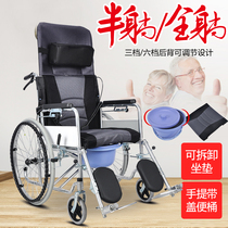 Tai Wah Society wheelchair for the elderly Folding light and small multi-functional wheelchair for the elderly with toilet push scooter for the disabled