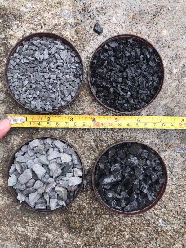 Black gravel sharp corner black stone dry landscape water stone rice melon seed stone garden landscape black gravel
