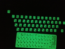 Russian letter Fluorescent keyboard stickers sticker cover f