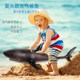 Large shark toy simulation soft rubber inflatable water soft plastic swimming boy toy