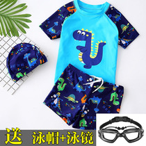 Small dinosaur boy split swimsuit suit 5 year old Big boy 6 Elementary students 7 speed dry 8 conservative 9 elementary school students 10-11