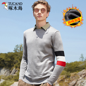 【啄木鸟】加绒加厚针织衫毛衣