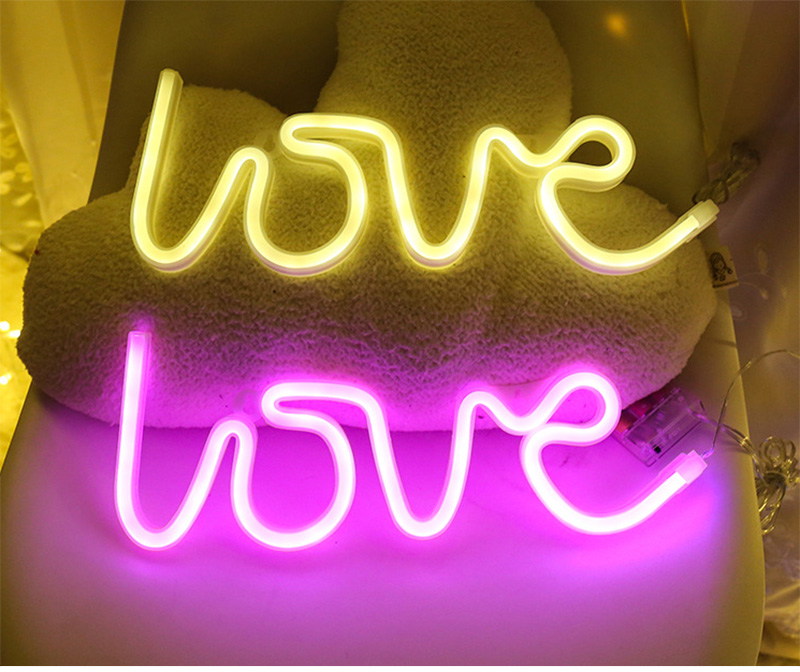 Love ins Neon wall Girl heart room decoration net red dormitory bedroom decoration colorful lights Korean style