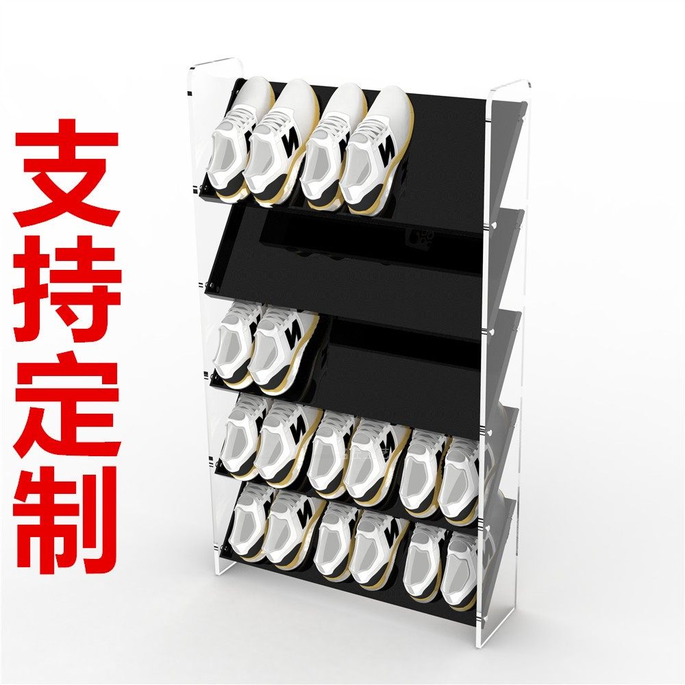 Custom acrylic net red shoe rack small narrow doorway skew easy small shoe rack Mini small home room good looking-Taobao