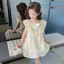Следующая коко девушка Львов одевает лето 2024 новая модная кружева платье Детская детская принцесса Юбка Волна
