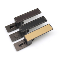  Silent Italian minimalist door lock KLC the same paragraph can be inlaid and affixed to leather veneer wood veneer bedroom door handle lock