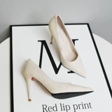 Универсальная рабочая обувь на высоком каблуке с заостренным носом, туфли, осенняя, тренд сезона