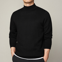 Small Middle half turtleneck sweater men autumn and winter Korean slim can Machine wash middle collar inside collar knitted base shirt tide