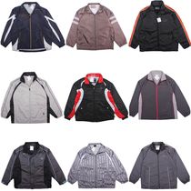 Old vintage Harajuku loose BF fan string color pattern color jacket jacket coat baseball uniform men and women F32