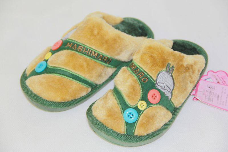 Pantoufles enfants en suède pour hiver - semelle caoutchouc - Ref 1018628 Image 50