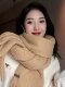 Korean-Style Mohair High-End Large Scarf for Women, Autumn and Winter, Oversized and Thickened, Warm Neck Warmer, Student Shawl, Dual-Use