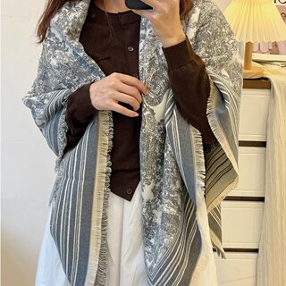 Scarf for Women, New Autumn and Winter Style, Large Square Scarf, Shawl, Shoulder and Neck Protector, Dual-Use for Air-Conditioned Rooms, Thickened Warm Blanket, Cape