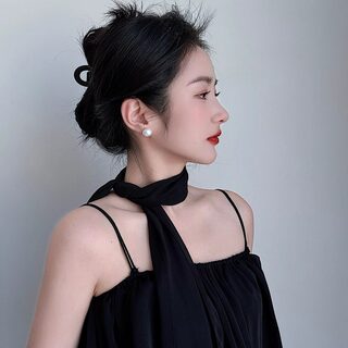 Black Scarf for Women 2025 New Winter Warm Neck Scarf, Dual-Use Shawl, Silk Scarf with a High-End Feel