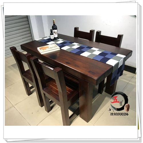 Старая лодка деревянные обеденные столы и кресло комбинировать прямоугольный набор для доски полной деревянный деревянный высокопоставленные бревен